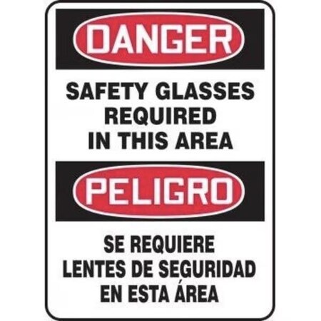 Accuform BILINGUAL OSHA DANGER Safety Sign SBMPPA003VA SBMPPA003VA